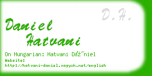 daniel hatvani business card